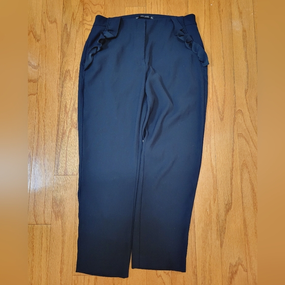 Zara Ruffle Pocket Trouser Pant - Picture 1 of 6